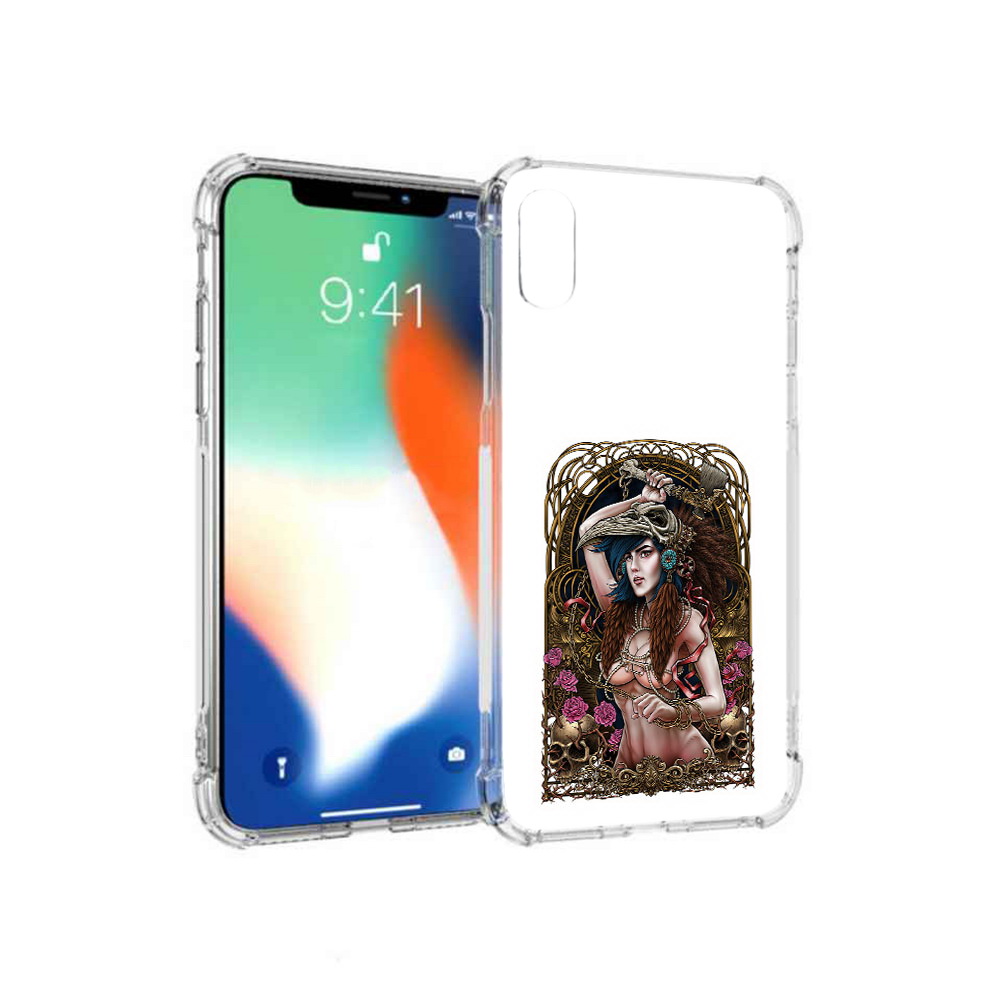 

Чехол MyPads Tocco для Apple iPhone XS Max красивая девушка рисунок (PT117540.614.407), Прозрачный, Tocco