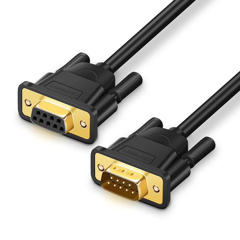 

Кабель uGreen DB9 RS-232 - DB9 RS-232 вилка-розетка 2м (20146_) черный, DB101