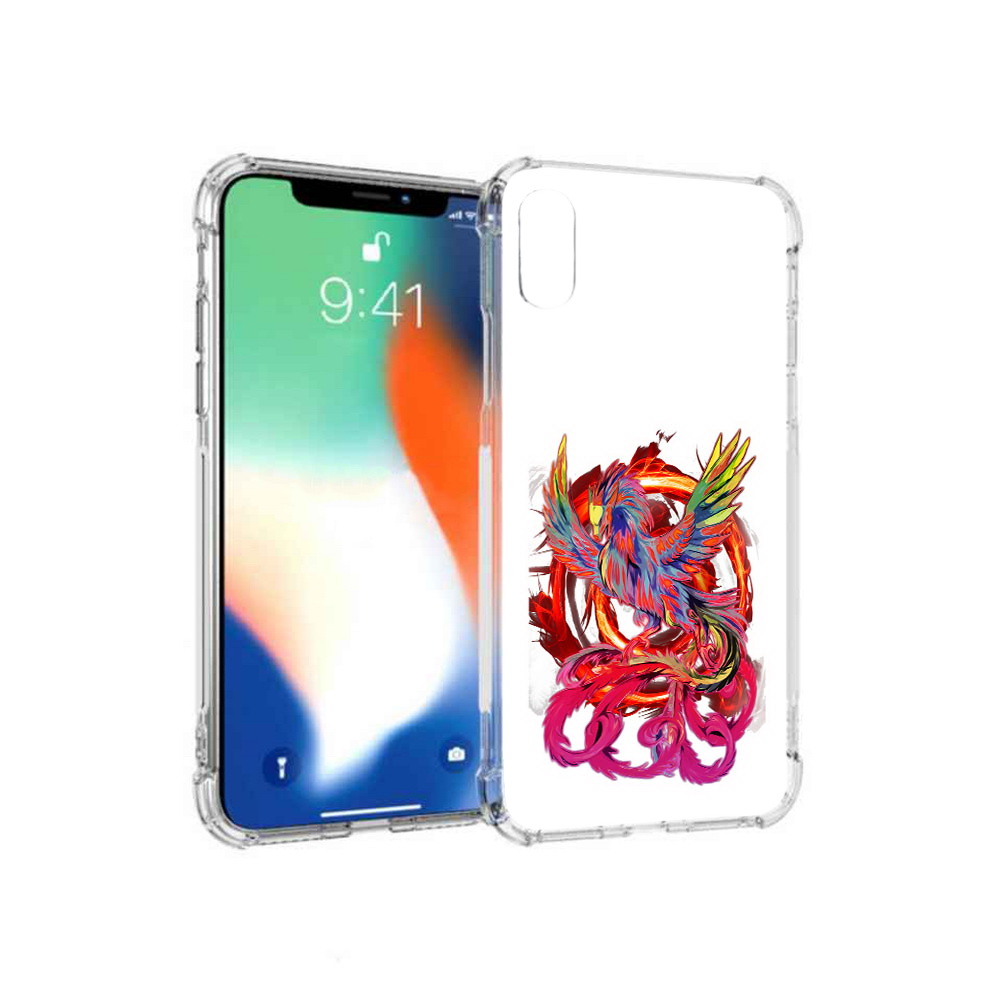 

Чехол MyPads Tocco для Apple iPhone XS Max красочный феникс (PT117540.614.414), Прозрачный, Tocco