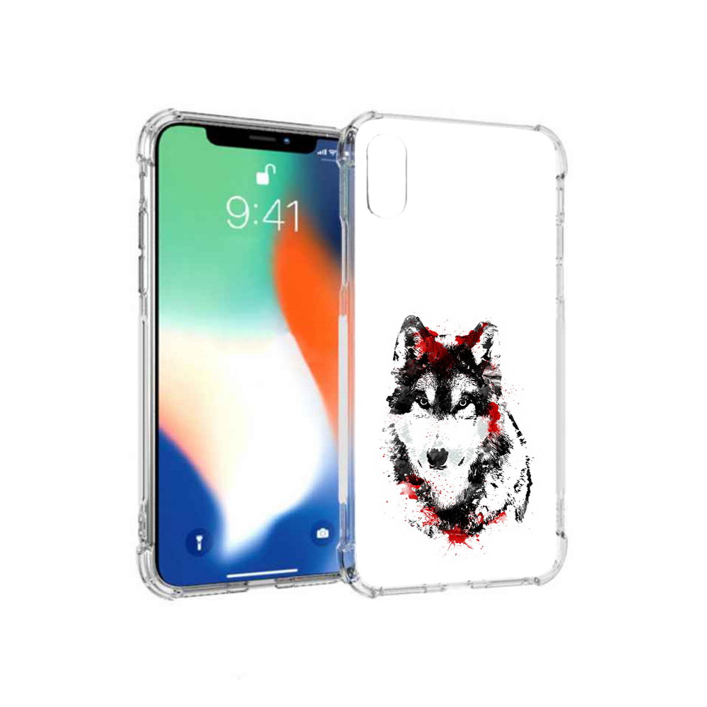 

Чехол MyPads Tocco для Apple iPhone XS Max кровавый волк (PT117540.614.416), Прозрачный, Tocco