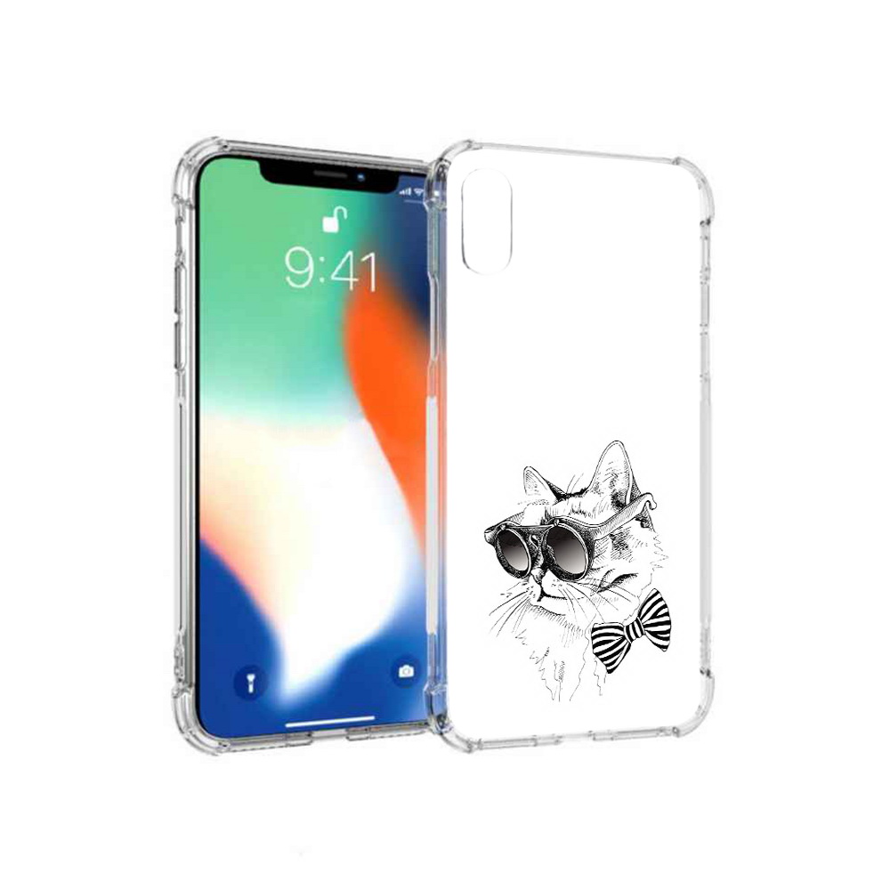 Чехол MyPads Tocco для Apple iPhone XS Max крутая кошка в очках (PT117540.614.421)