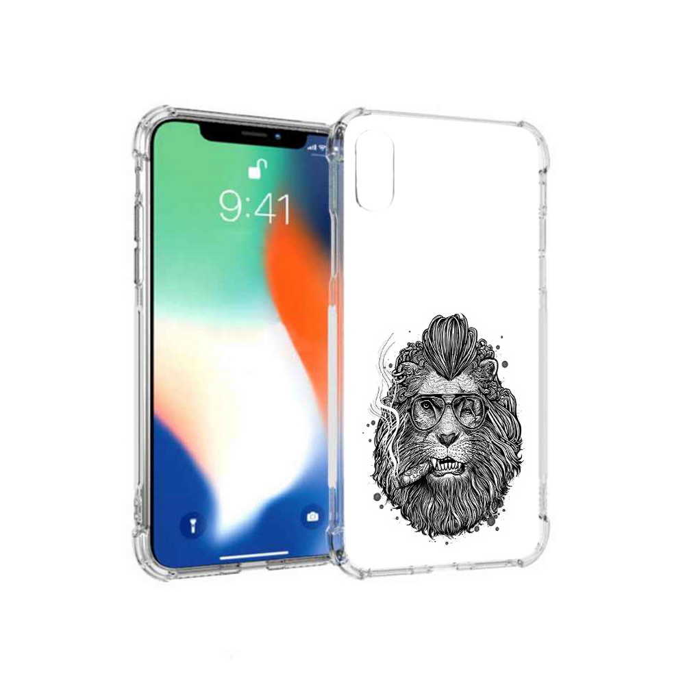 

Чехол MyPads Tocco для Apple iPhone XS Max курящий лев (PT117540.614.432), Прозрачный, Tocco
