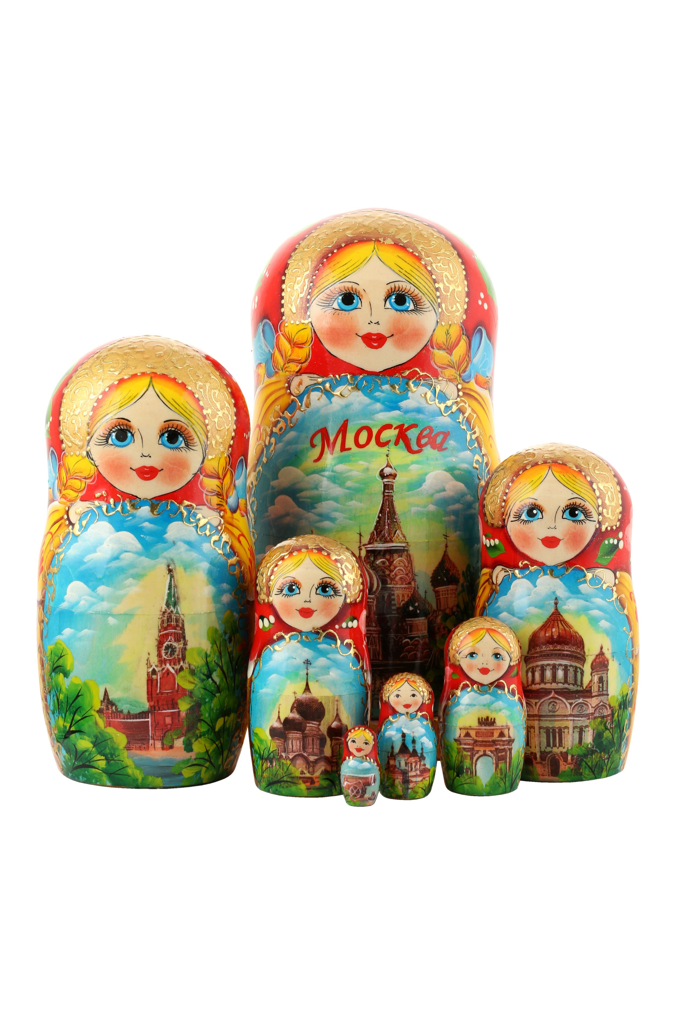 

Матрешка Достопримечательности Москвы, 7 мест, 21см, Разноцветный, Москва