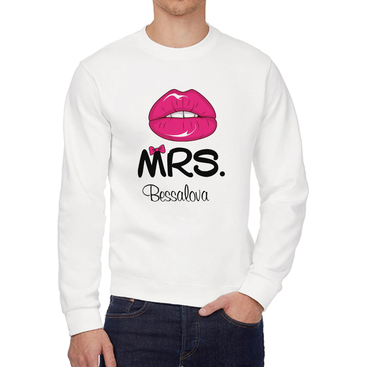 

Свитшот женский CoolPodarok Mrs Bessalova есть пара белый 58 RU, W0113853