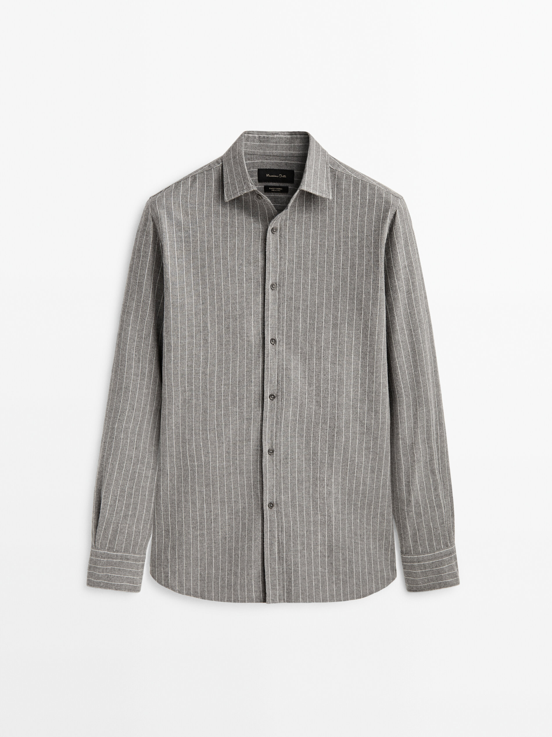 

Рубашка мужская Massimo Dutti 00133343802 серая S, 00133343802