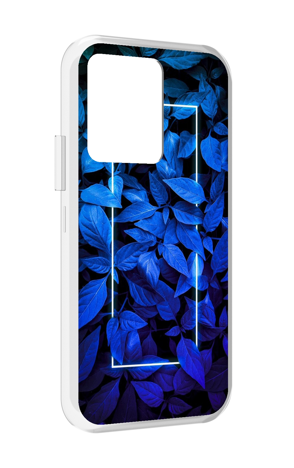 

Чехол MyPads голубые цветочки неон для Vivo iQOO 10, Прозрачный, Tocco