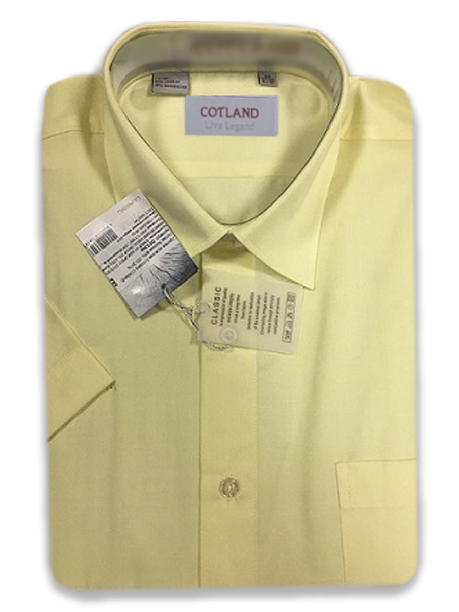 Рубашка мужская Cotland DF236K желтая 45/182-188