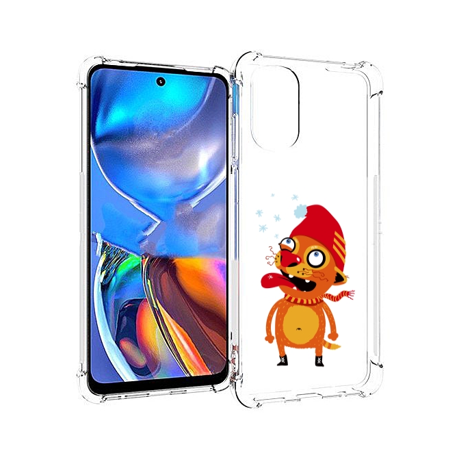 

Чехол MyPads Зимний кот для Motorola Moto E32, Прозрачный, Tocco