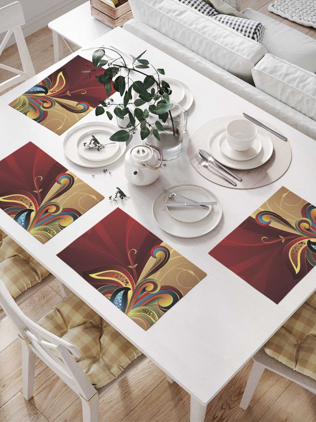 

Сервировочные селфетки JoyArty "Мысли о красоте" (32х46 см, 4 шт.), Фиолетовый