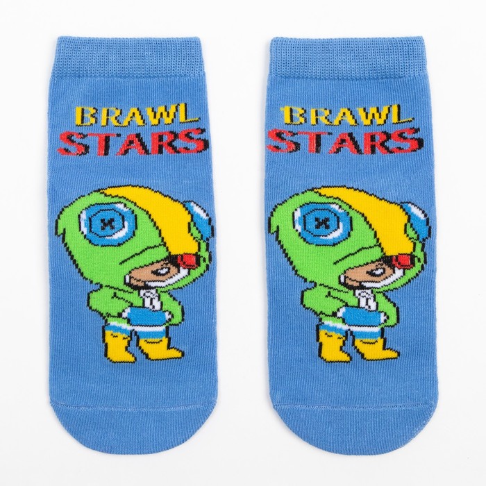 

Носки детские, голубой, 14, Одежда «Brawl Star»