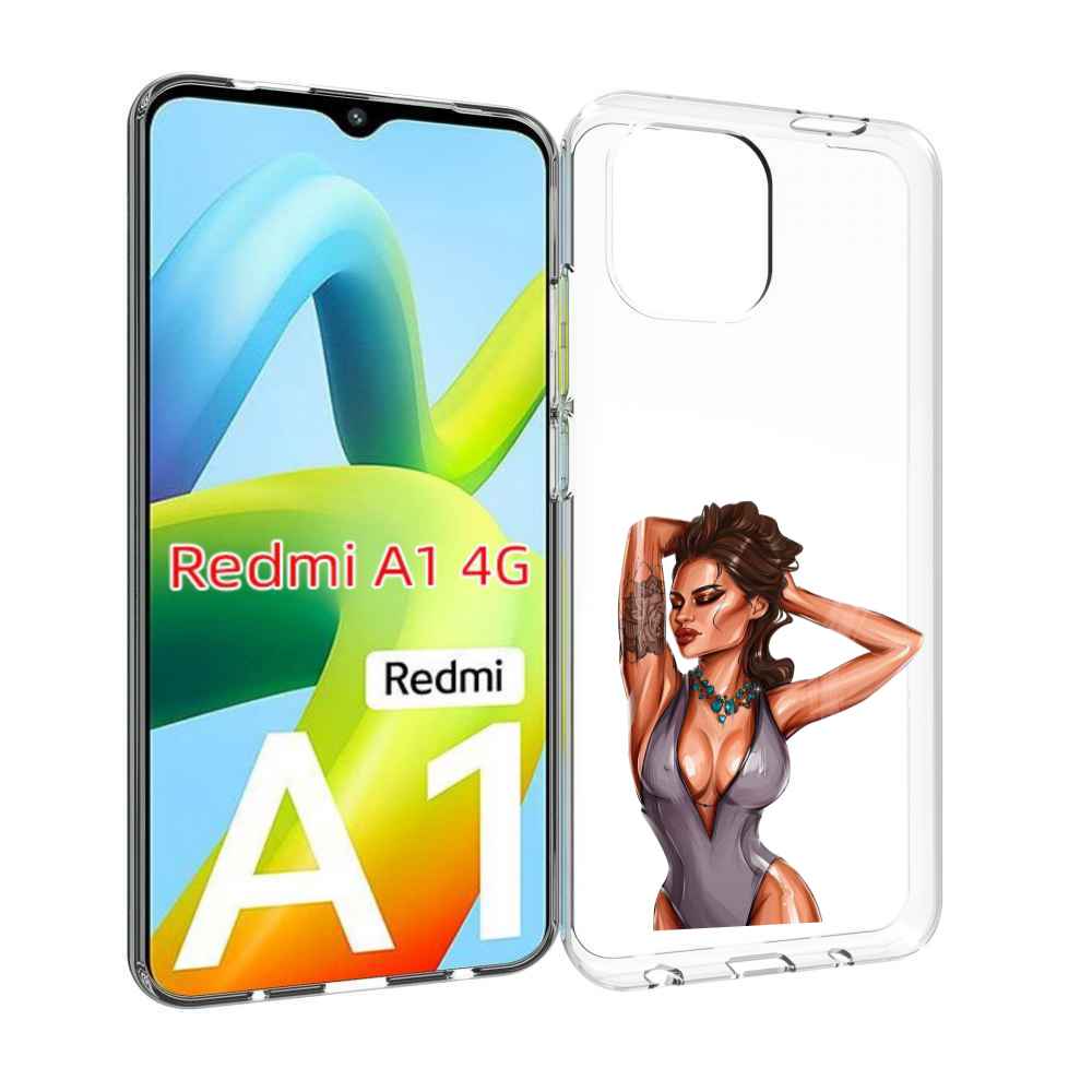 

Чехол MyPads Роскошная-девушка женский для Xiaomi Redmi A1, Прозрачный, Tocco