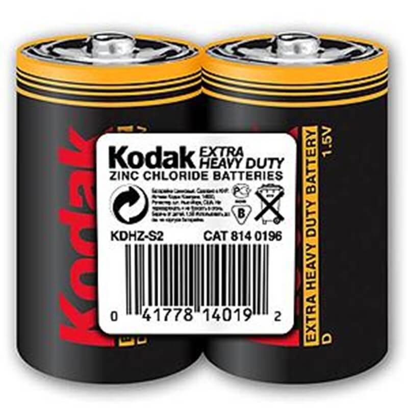 Элемент питания Kodak R20/373 2S, комплект 8 батареек (4 упак. х 2шт.) грибок 14шт упак бхз г 5у х в