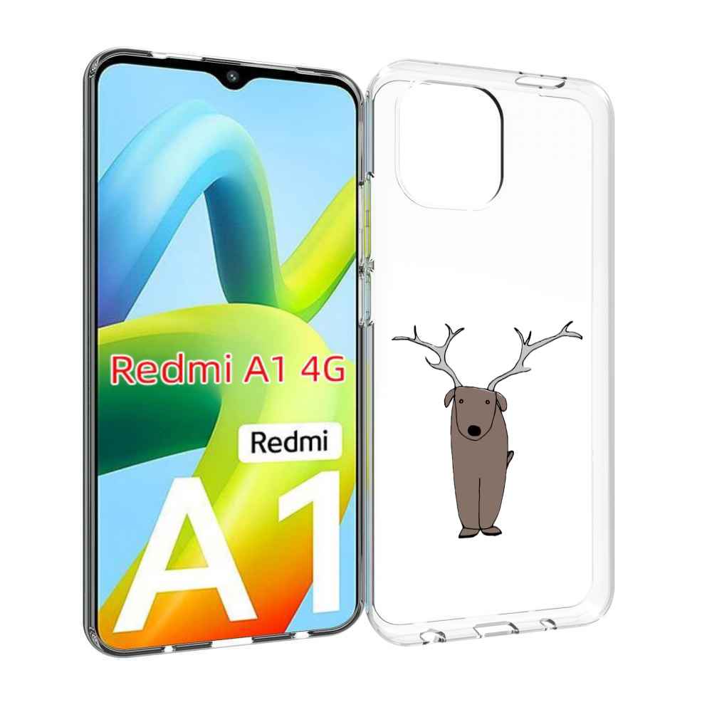 

Чехол MyPads Собака олень для Xiaomi Redmi A1, Прозрачный, Tocco