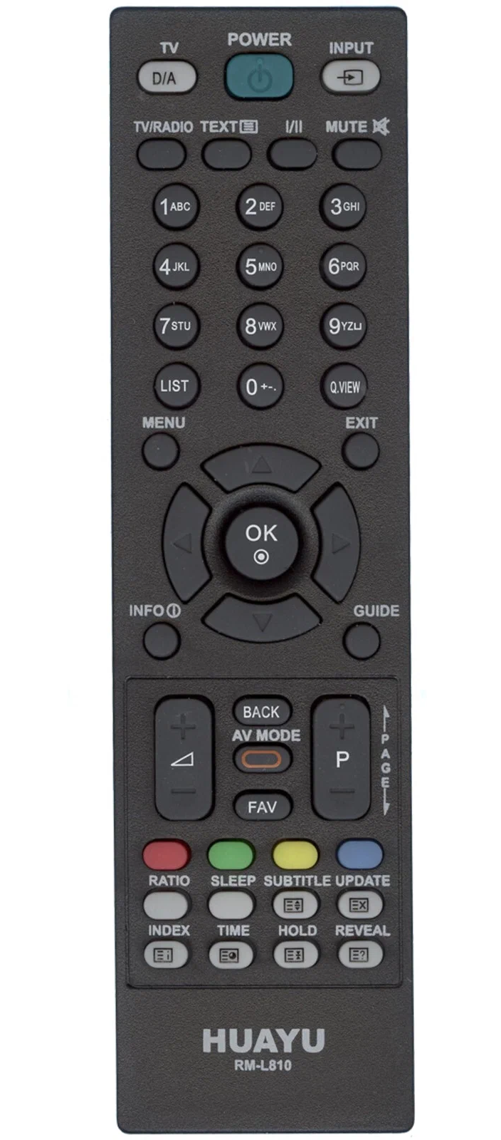 

Пульт ДУ Huayu RM-L810, для ТВ LG, универсальный, черный