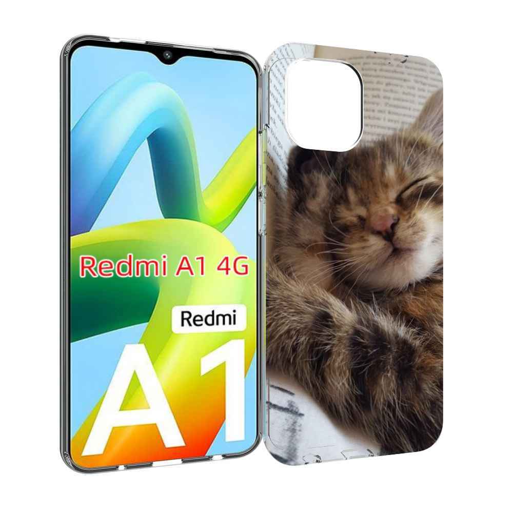Чехол MyPads Спящий-котенок для Xiaomi Redmi A1