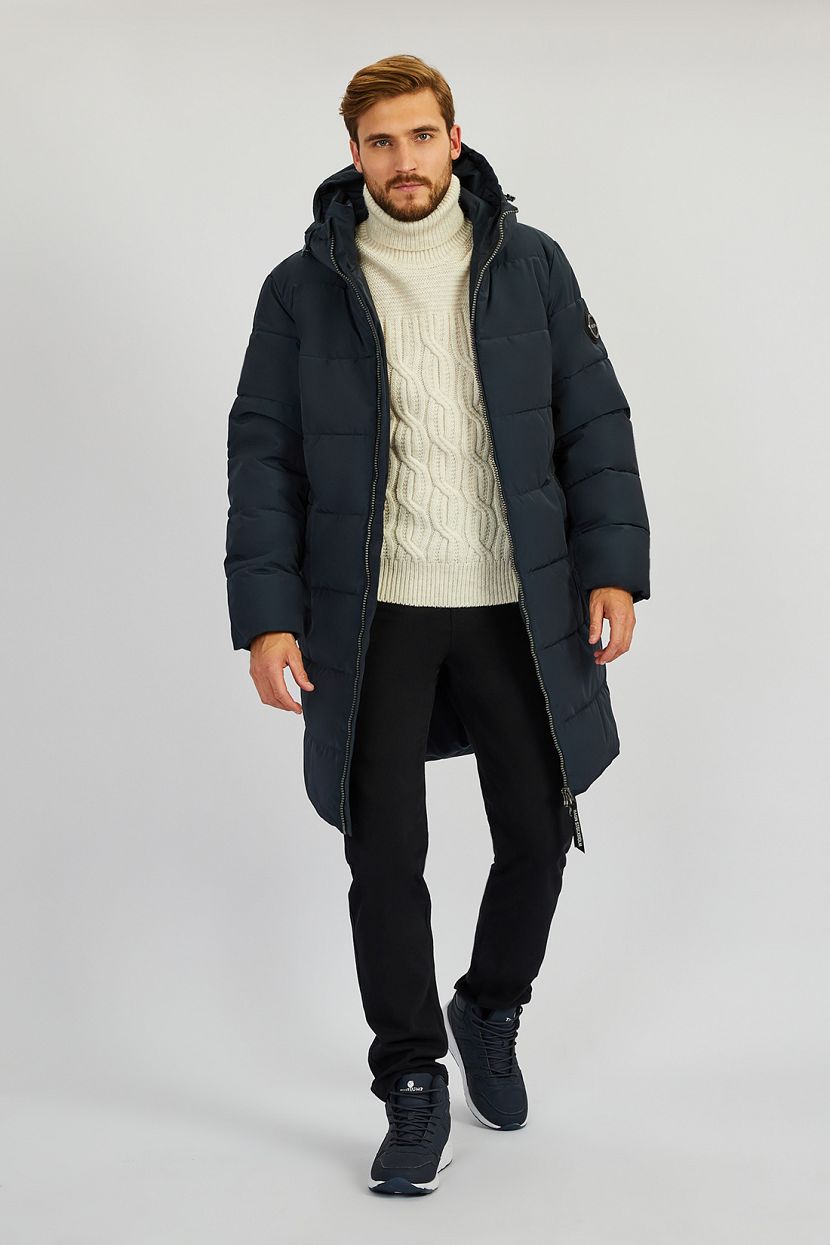 фото Зимняя куртка мужская baon b541524 синяя 4xl