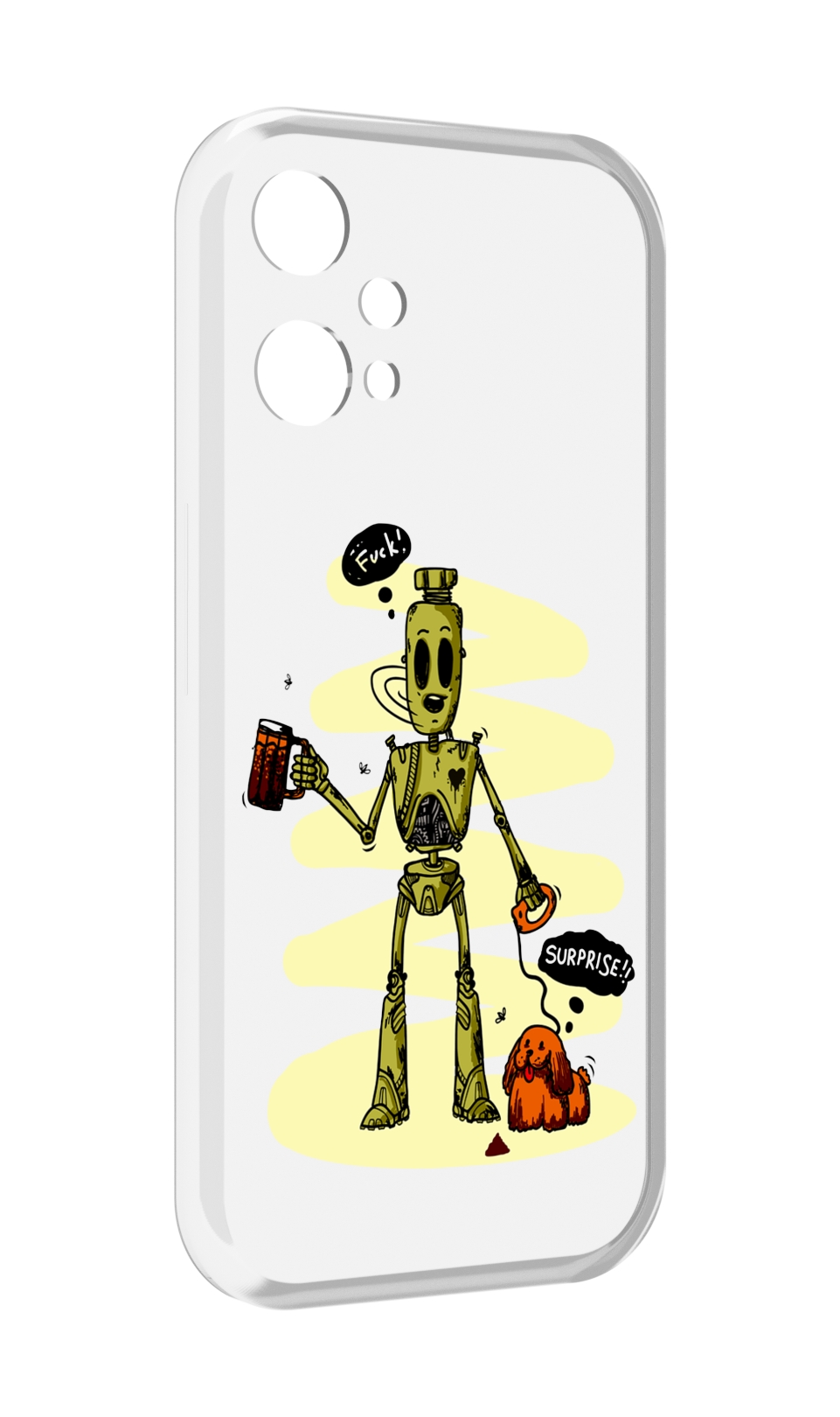 

Чехол MyPads прикольный робот для OnePlus Nord CE 2 Lite 5G, Прозрачный, Tocco