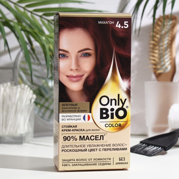 

Стойкая крем-краска для волос серии Only Bio COLOR тон 4.5 махагон, 115 мл, Красный