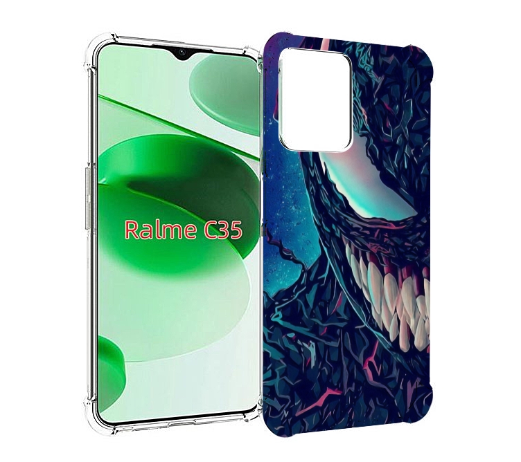 

Чехол MyPads полу веном для Realme C35 / Narzo 50A Prime, Прозрачный, Tocco