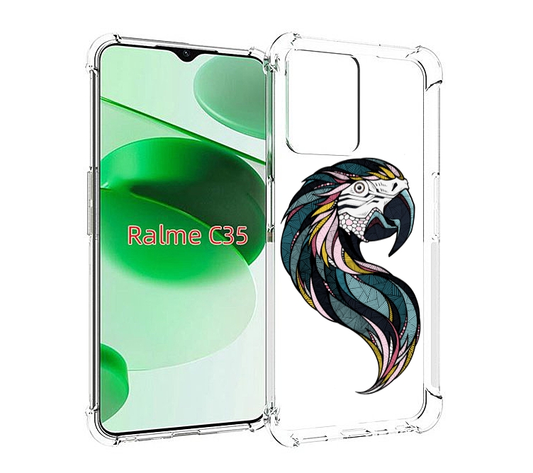 

Чехол MyPads полупопугай для Realme C35 / Narzo 50A Prime, Прозрачный, Tocco