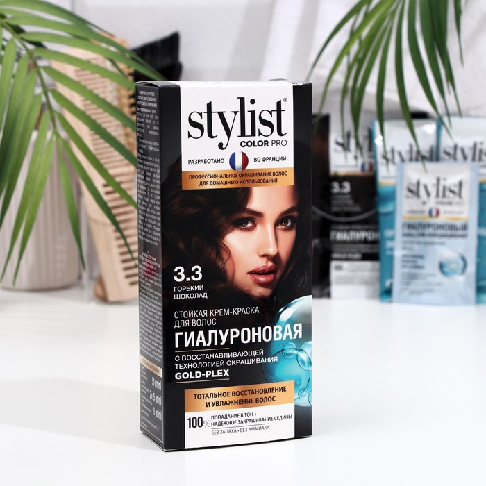 

Стойкая крем-краска STYLIST COLOR PRO Гиалуроновая, тон горький шоколад, 115 мл