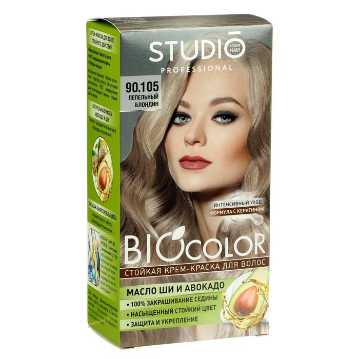 

Стойкая крем краска для волос Studio Professional 90.105 Пепельный блондин, 50 мл