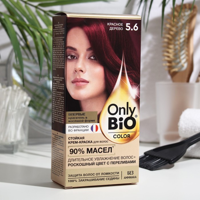 

Стойкая крем-краска для волос серии Only Bio COLOR тон 5.6 красное дерево, 115 мл, Красный