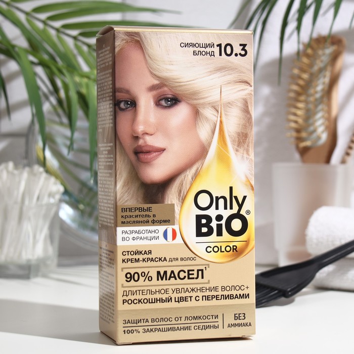 Купить Стойкая крем-краска для волос серии Only Bio COLOR тон 10.3 сияющий блонд. 115 мл, Fito косметик