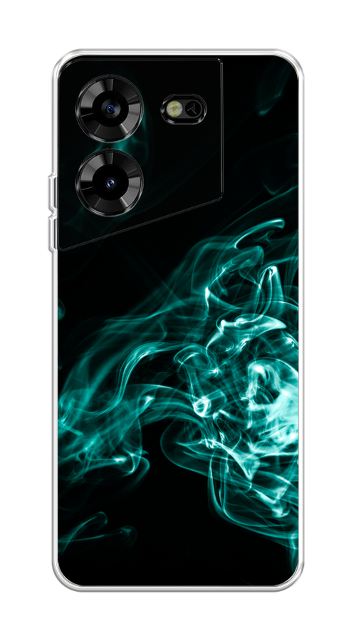 

Чехол на Tecno Pova 5 "Дым", Бирюзовый;черный;голубой, 303950-3