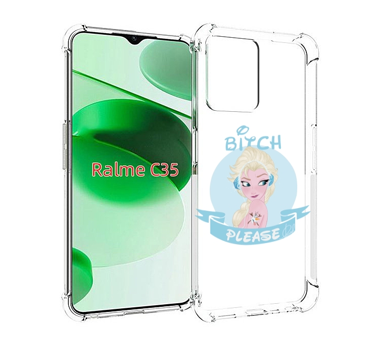 

Чехол MyPads принцесса-из-холодного-сердца женский для Realme C35 / Narzo 50A Prime, Прозрачный, Tocco