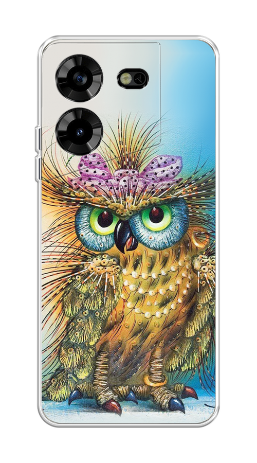 

Чехол на Tecno Pova 5 "Модная сова", Коричневый;голубой, 303950-1