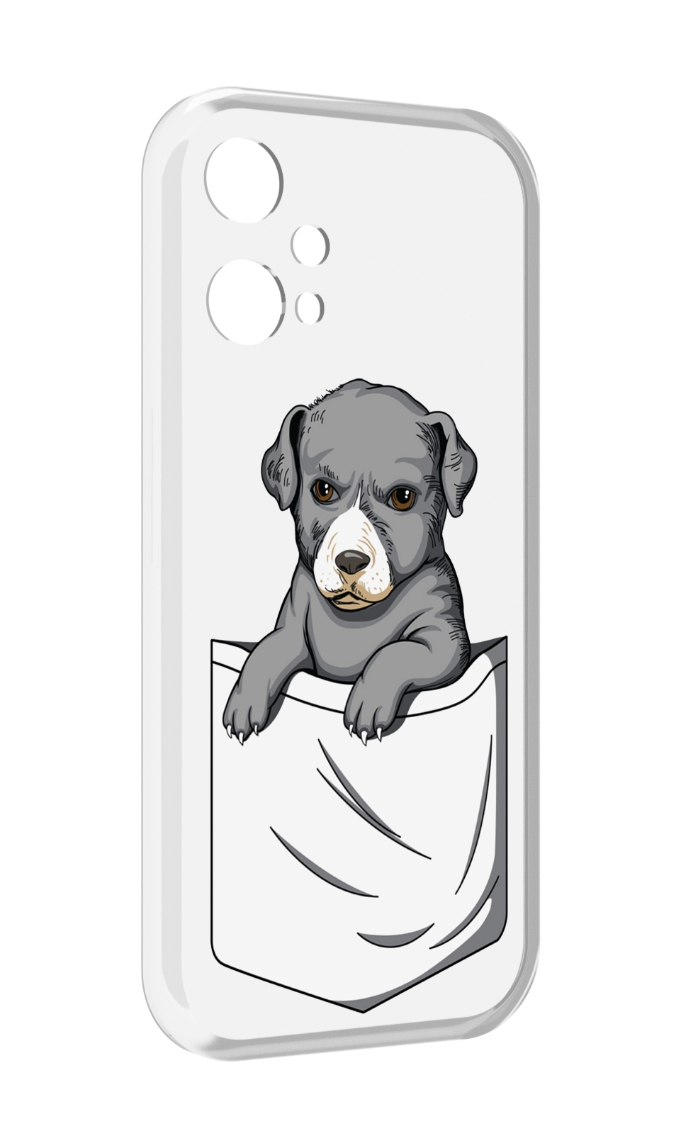 

Чехол MyPads собачка в кармане для OnePlus Nord CE 2 Lite 5G, Прозрачный, Tocco