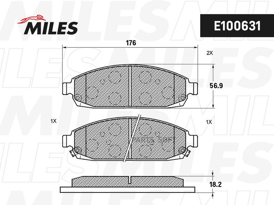 

Тормозные колодки Miles E100631