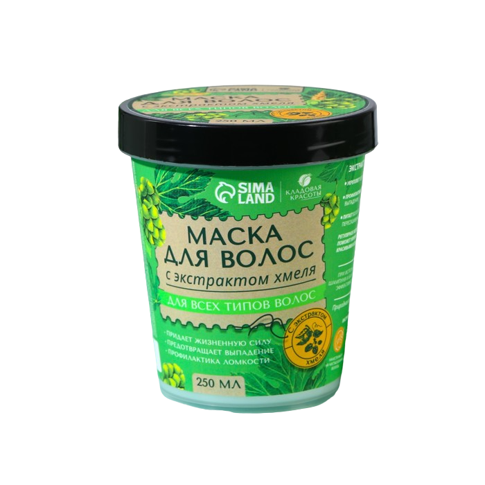 

Маска для волос с экстрактом хмеля, 250 мл, Nature bright