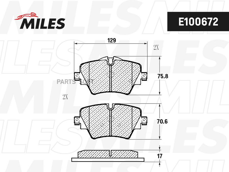 

Колодки Тормозные Передние (Смесь Semi-Metallic) Bmw X1 F48/ 2 F45/46 (Trw G Miles E100672