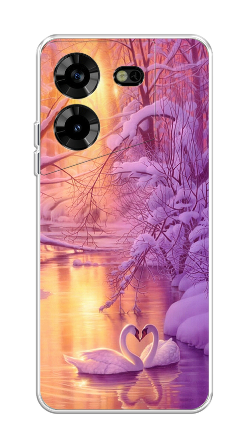 

Чехол на Tecno Pova 5 "Зима 1", Фиолетовый;желтый, 303950-2