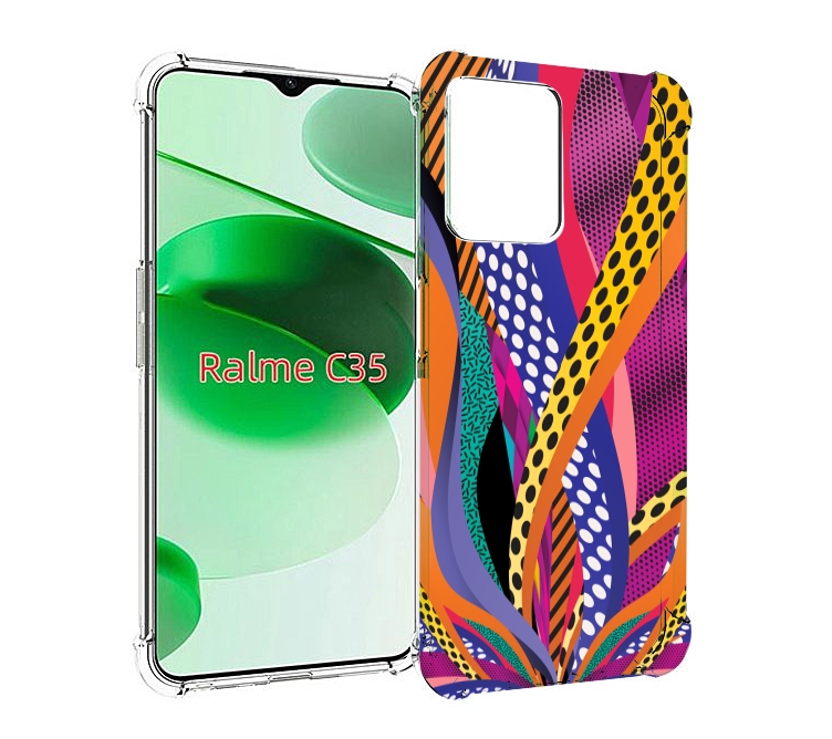 

Чехол MyPads разноцветные щупальца для Realme C35 / Narzo 50A Prime, Прозрачный, Tocco
