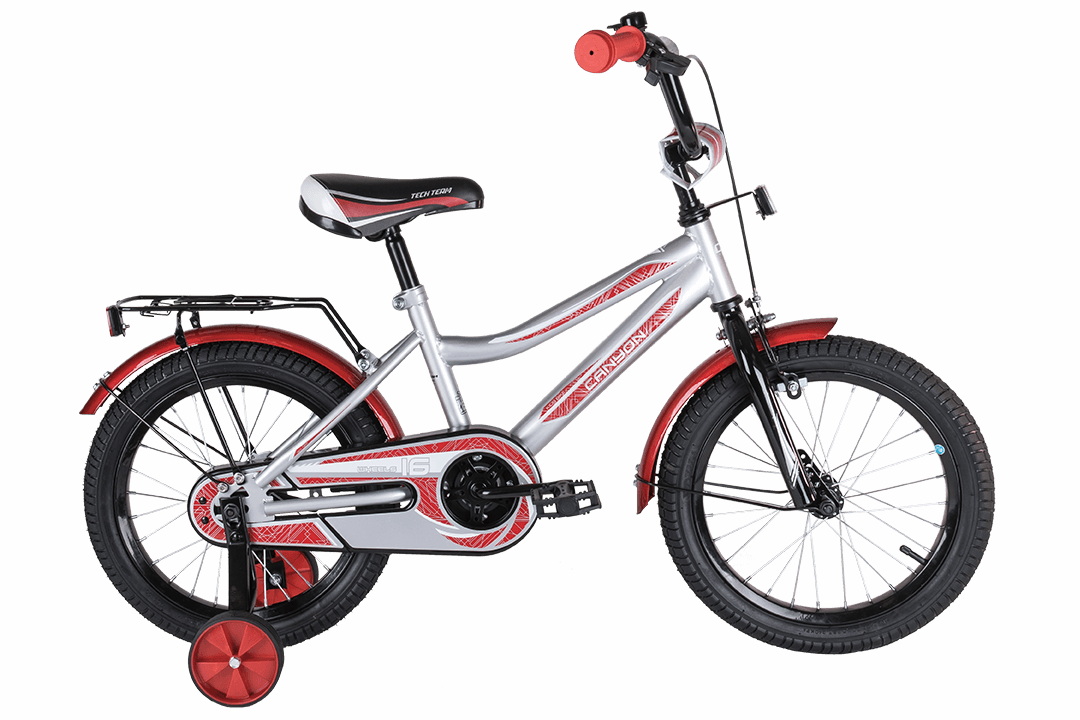 

Велосипед Tech Team Canyon 16" серо-красный (сталь)