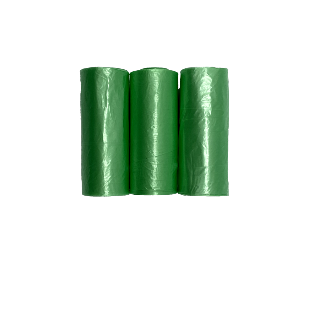 Пакеты для выгула Laffytaffy 3 рулона, цвет зеленый
