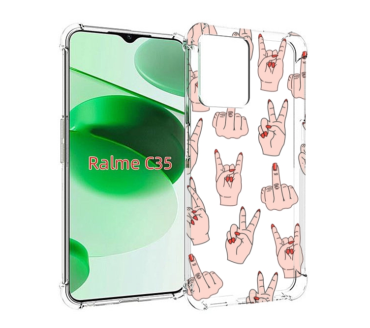 

Чехол MyPads разные-ручки для Realme C35 / Narzo 50A Prime, Прозрачный, Tocco