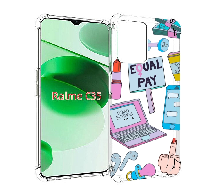 

Чехол MyPads разные-штучки для Realme C35 / Narzo 50A Prime, Прозрачный, Tocco