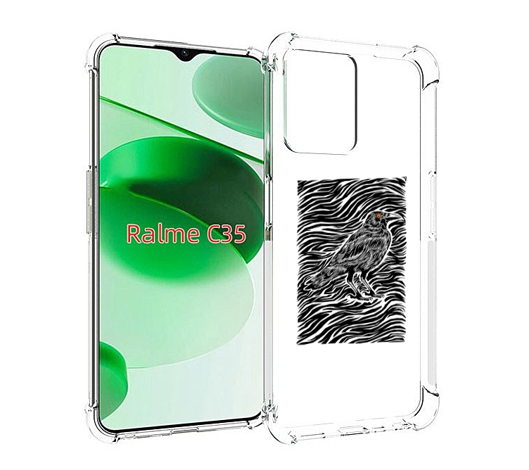

Чехол MyPads ворон в абстракции для Realme C35 / Narzo 50A Prime, Прозрачный, Tocco