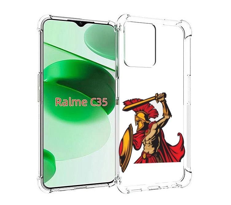 

Чехол MyPads римский-воин для Realme C35 / Narzo 50A Prime, Прозрачный, Tocco