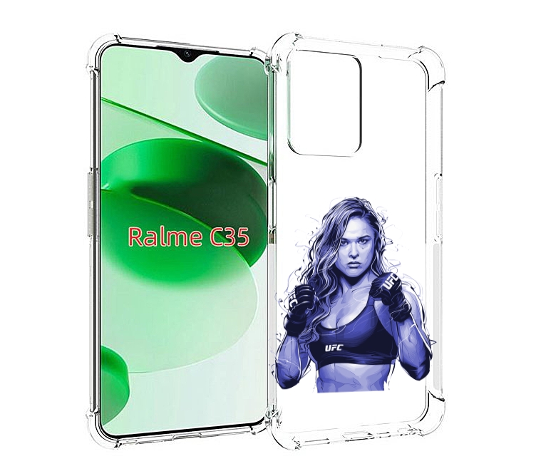 

Чехол MyPads ронда-роузи-юфс для Realme C35 / Narzo 50A Prime, Прозрачный, Tocco