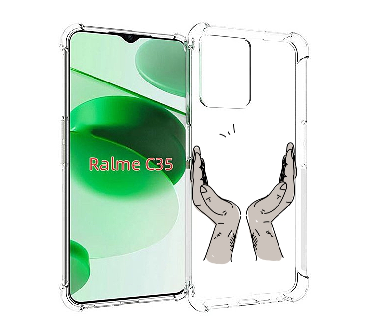 

Чехол MyPads руки-тянутся-к-небу для Realme C35 / Narzo 50A Prime, Прозрачный, Tocco