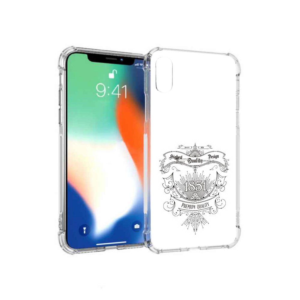 

Чехол MyPads Tocco для Apple iPhone XS Max логотип 1851 год (PT117540.614.444), Прозрачный, Tocco