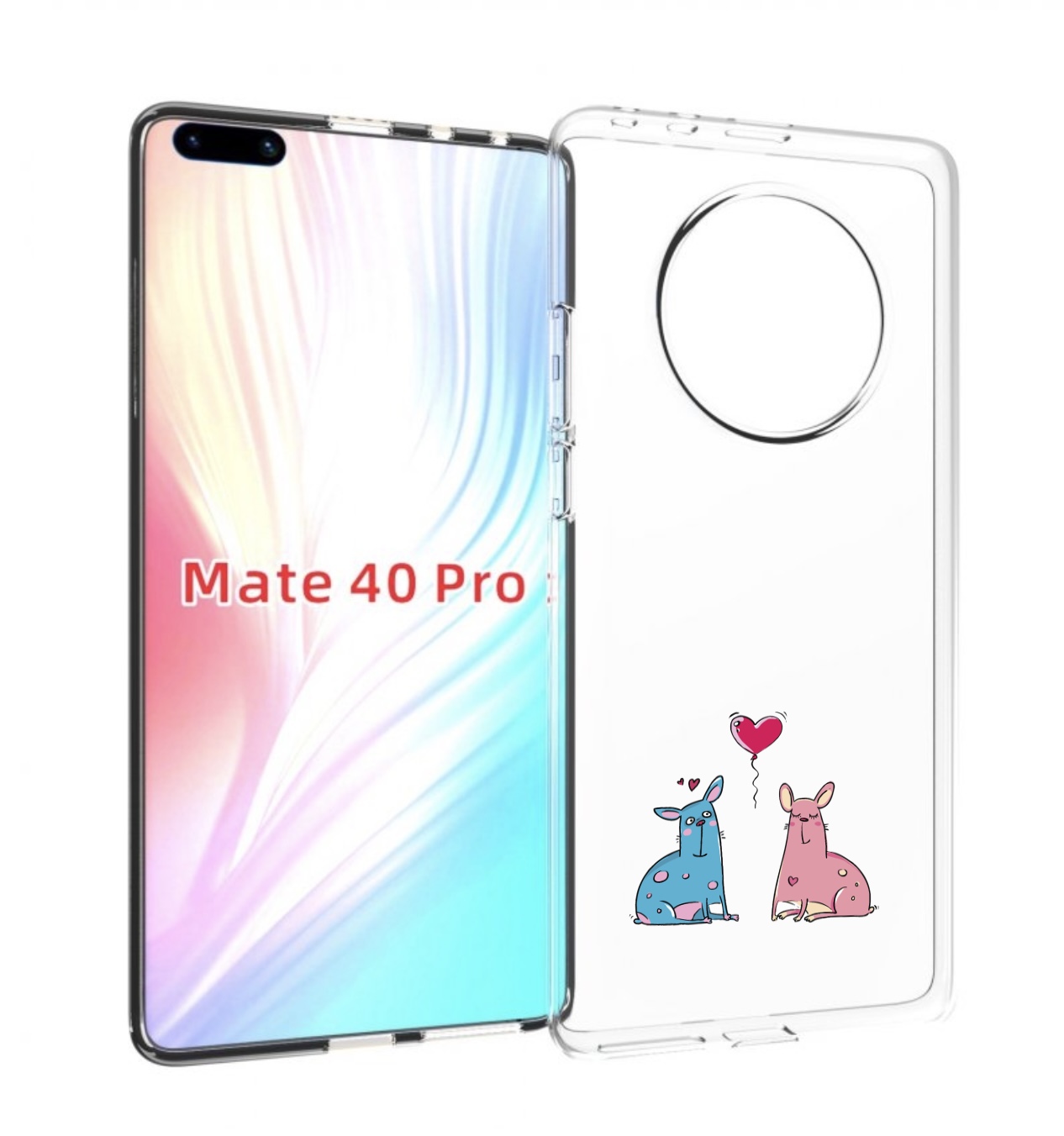 

Чехол MyPads Лама любовь для Huawei Mate 40 Pro (NOH-NX9), Прозрачный, Tocco