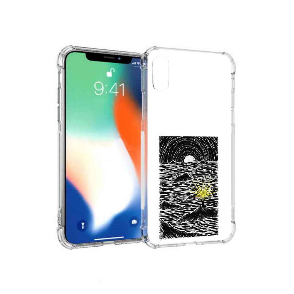 

Чехол MyPads Tocco для Apple iPhone XS Max маяк в черно белом море (PT117540.614.460), Прозрачный, Tocco