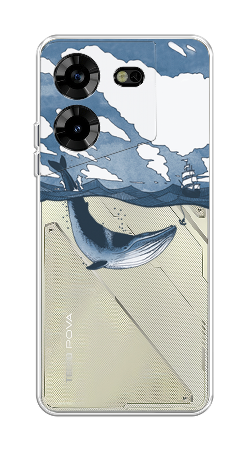 

Чехол на Tecno Pova 5 "Большой кит", Синий, 303950-1
