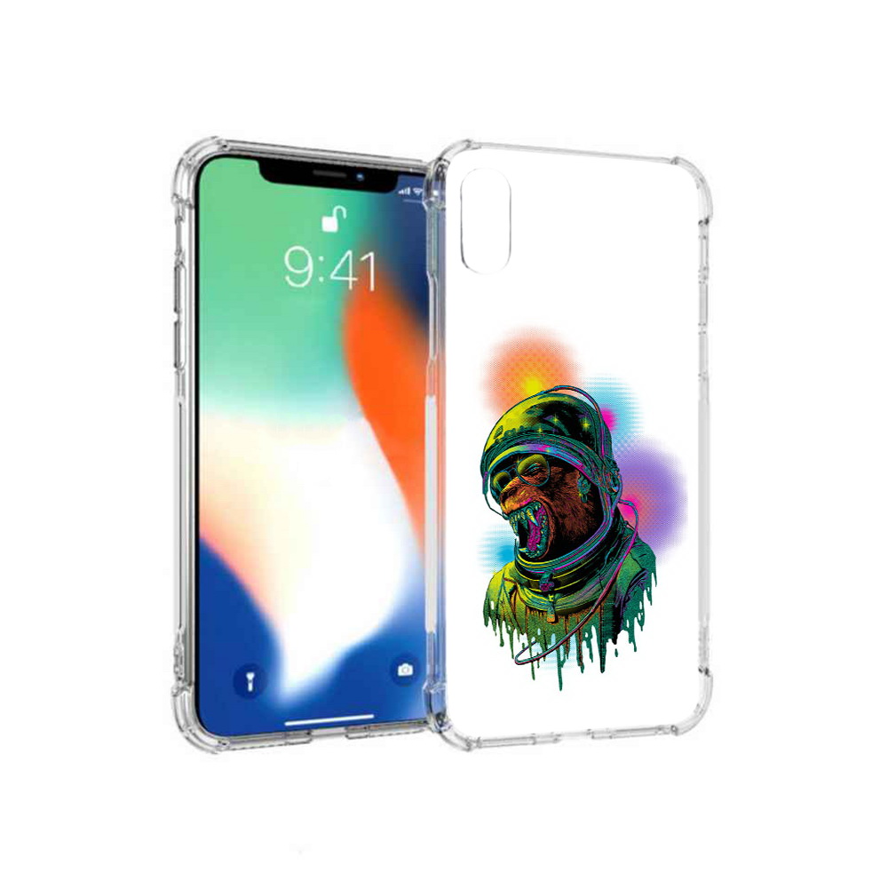 

Чехол MyPads Tocco для Apple iPhone XS Max медведь космонавт (PT117540.614.466), Прозрачный, Tocco